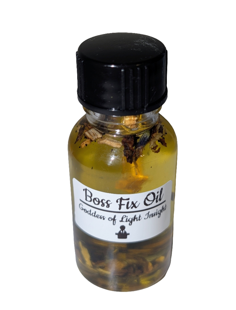 Boss Fix Oil – Ritual Oil for Work, Career, & Authority Influence (15ml)