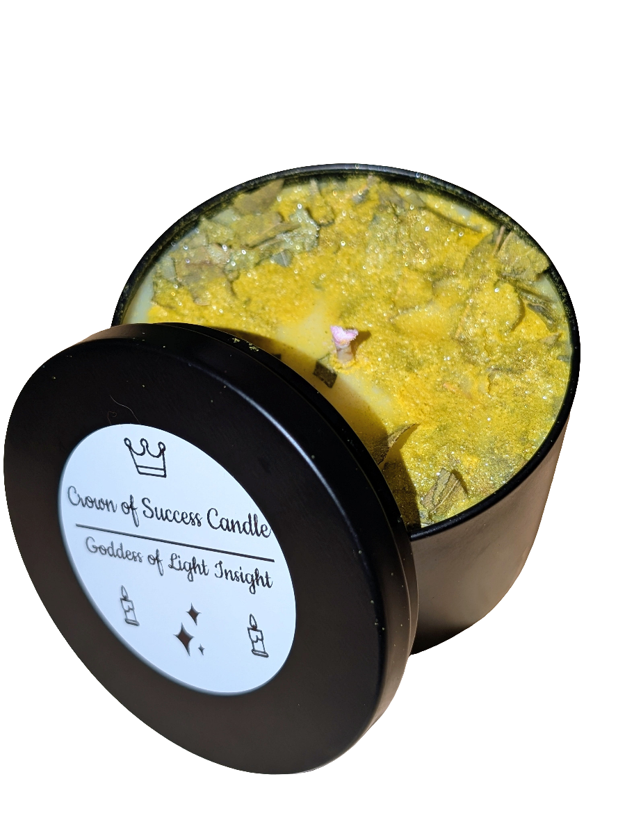 Crown of Success Candle – Manifestation Candle for Success, Abundance & Achievement (8oz)